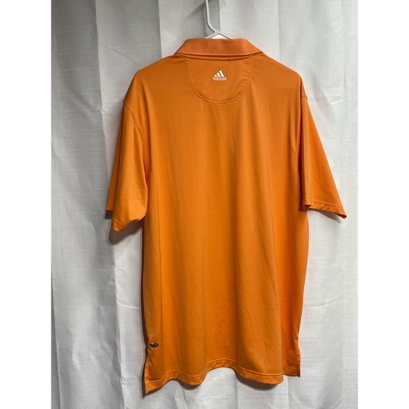 Adidas Climalite Golf Polo Size Large‎ Orange EUC - Picture 4 of 6